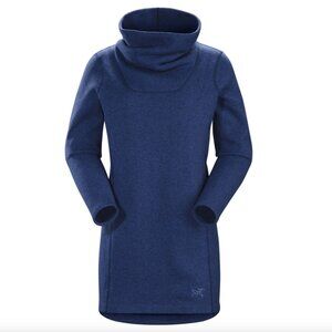 Arc’teryx Desira Tunic Cowl Neck Fleece Sweater - Women’s Medium - Heather Blue